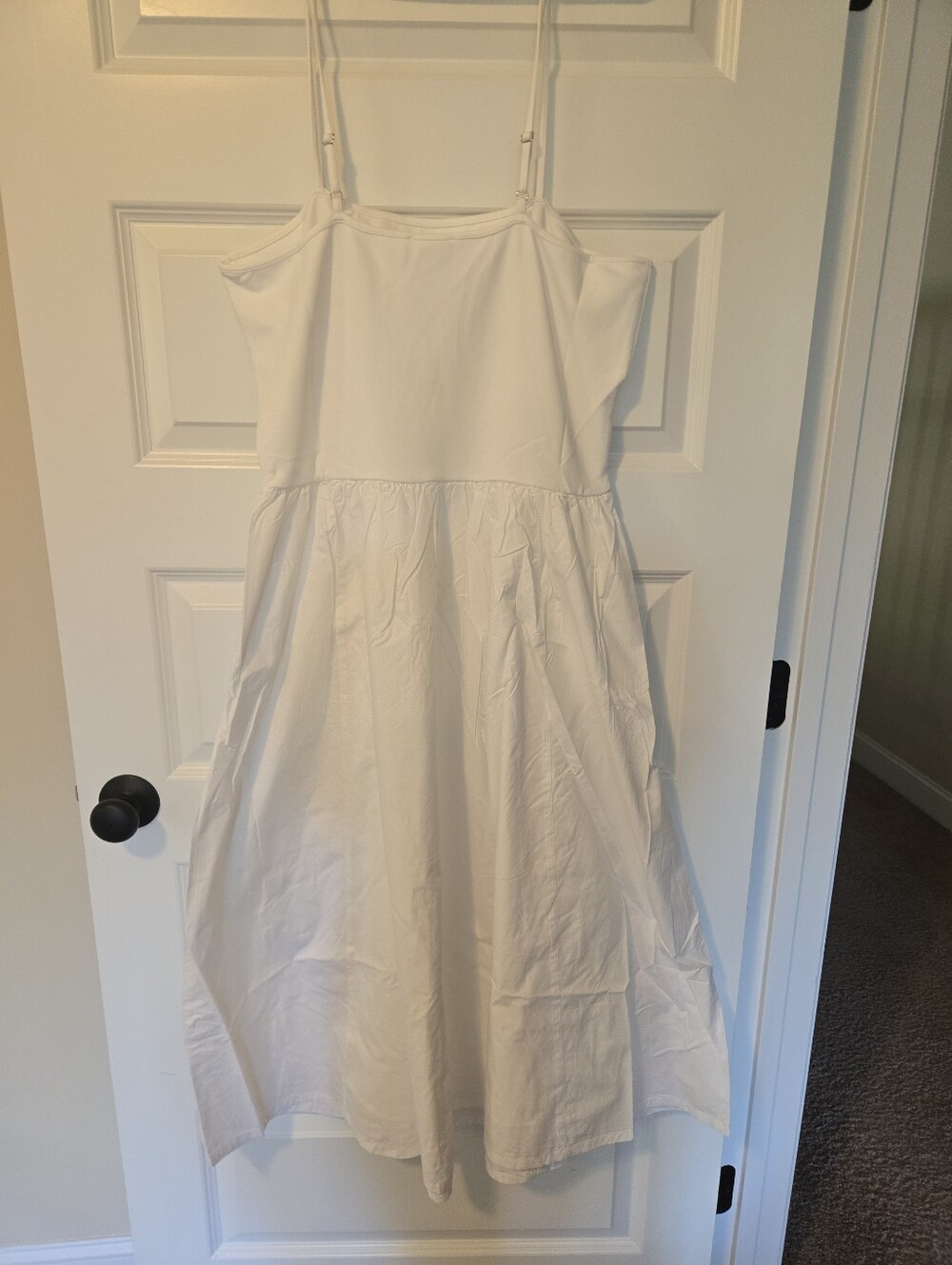 NWT The Drop Women’s Robyn Spaghetti Strap Midi Dress with pockets Cotton XXL
